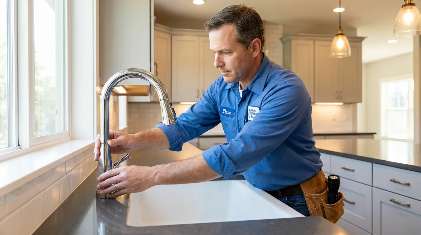 Kitchen faucet installation by Johns Plumbing LLC in Zionsville